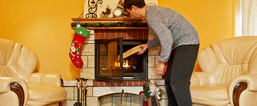 Rusted Metal Fireplace Restoration in Mitchell, South Dakota